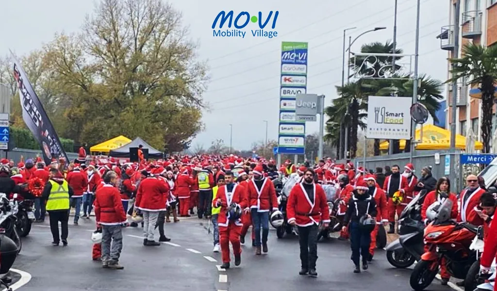 Babbi Natale in moto da Mo•Vi: Il 7 dicembre torna la sfilata storica per la solidarietà.