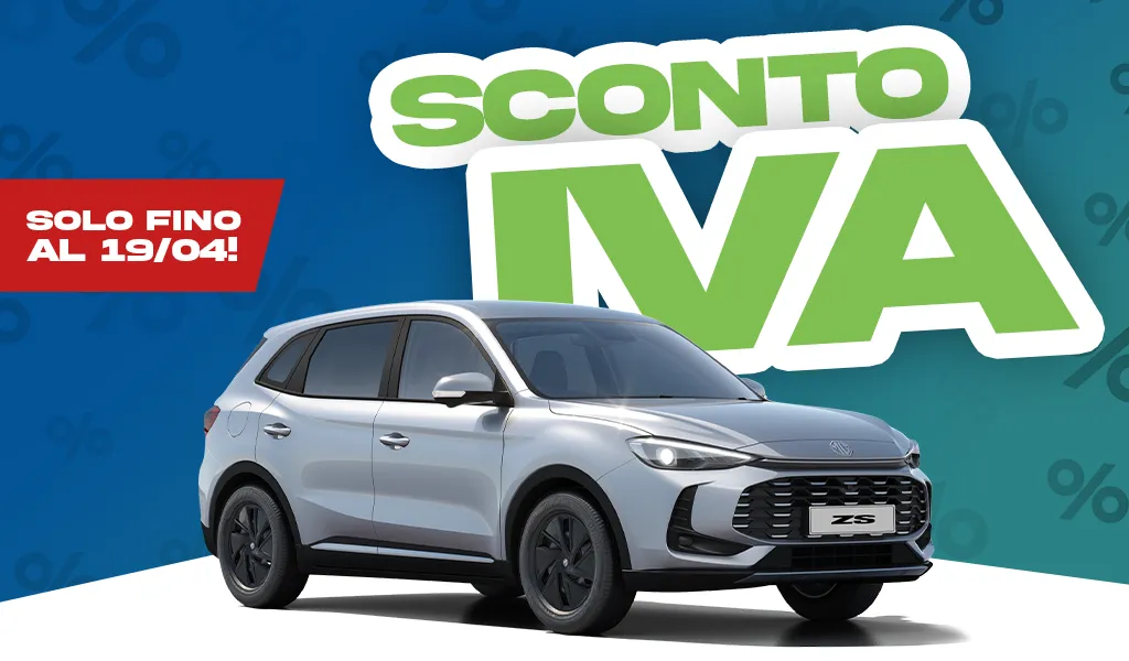 Scontiamo l’IVA su Nuova MG ZS, solo da Mo.Vi!
